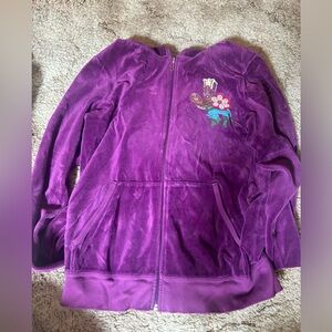 Juicy Couture purple flower design zip up!
